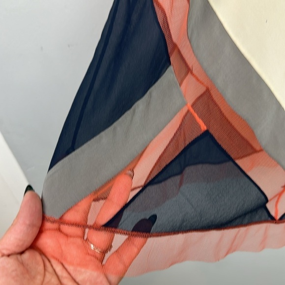 BCBGMAZAZRIA Runway Silk Mesh Geometric Camisole - Picture 11 of 16